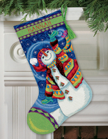 Needlepoint Kit: Stocking: Happy Snowman