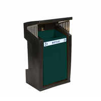 Provincial Recycling Bin - 39 Litre-Dark Green-Bottles