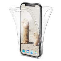 NALIA 360 Gradi Cover compatibile con Apple iPhone X XS, Totale Custodia Protezione, Silicone Trasparente Sottile Full-Body Telefono Cellulare Case, Protettiva Bumper Guscio Tra...