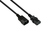 kabelmeister® Kaltgeräteverlängerung C14 (gerade) an C13 (gerade), schwarz, 0,75 mm², 1,5 m