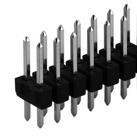 Stiftleiste, 10-polig, RM 2.54 mm, gerade, schwarz, 10055137