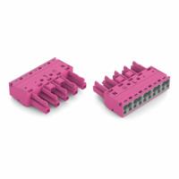 Buchse, 5-polig, Federklemmanschluss, 0,5-4,0 mm², pink, 770-285/082-000