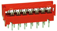Stiftleiste, 20-polig, RM 1.27 mm, gerade, rot, 9-215570-0
