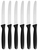 Frühstücksmesser Eger; 22.4 cm (L); silber, Griff schwarz; 6 Stk/Pck