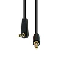 3-Pin Angled Slim Cable M-M Black 0.5M Audio kábelek