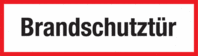 Brandschutzschild - Brandschutztür, Rot/Schwarz, 10.5 x 29.7 cm, Aluminium