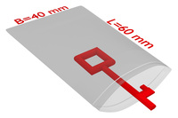 PE-Druckverschlussbeutel, 40 x 60 mm, Stärke 50 µ, transparent