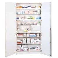 Aufbewahrungs- und Medikamentenschrank mit 2 Türen Lockweiler Weiß (1 Stück), Detailansicht