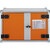 Armario de carga de seguridad para baterías BASIC, sin pies, altura 520 mm, 230 V, naranja/gris.