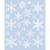 Fensterbilder -Schneeflocken- 23 Stück 1 Blatt weiß
