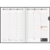 Buchkalender studioplan int. 16,8x24cm 1 Woche/2 Seiten Balacron schwarz 2025