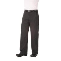 Chef Works Unisex Chefs Pants Slim Fit - Black & Grey Stripes - Polycotton - XL