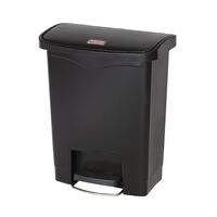 Rubbermaid Slim Jim Step On Front Pedal in Black Plastic - 30L