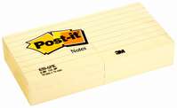 Post-it® Notes, gelb, liniert, 76 x 76 mm, 6 Blöcke á 100 Blatt