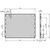 SCHROFF Montageplaat voor 19" kast en moduledrager, 42 HP, 160 mm printplaatlengte