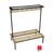 Evolve duo bench with mesh top shelf 1000 x 800mm 10 hooks - 2 uprights - red