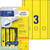 Ordner-Etiketten, A4 mit ultragrip, 61 x 297 mm, 20 Bogen/60 Etiketten, gelb