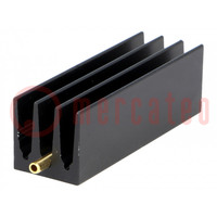 Heatsink: extruded; grilled; TO220; black; L: 50mm; W: 16mm; H: 16mm