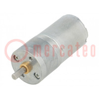 Motor: DC; with gearbox; LP; 6VDC; 2.4A; Shaft: D spring; 120rpm