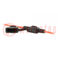 Fuse holder; 19mm; 30A; on cable; Leads: lead x2; UL94V-0; IP67; 32V