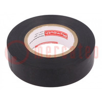 Tape: electrical insulating; W: 19mm; L: 20m; Thk: 0.15mm; black