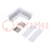 Connector 90°; white; aluminium; VARIO30-05