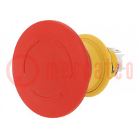 Interruptor: de emergencia; 16mm; Pos.estab: 2; NC; rojo; no hay