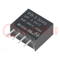 Converter: DC/DC; 1W; Uin: 2.97÷3.63V; Uout: 24VDC; Iout: 42mA; SIP4