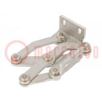 Hinge; stainless steel; 40mm; right,pivoting