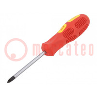 Screwdriver; Pozidriv®; for impact; PZ1; Blade length: 75mm