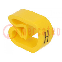 Markierungen; Kennzeichnung: H; 8÷16mm; PVC; gelb; -30÷80°C; CLI C