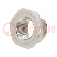 Reduction of threads for glands; Int.thread: M25; brass; nickel