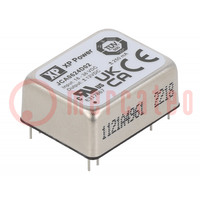 Converter: DC/DC; 6W; Uin: 18÷36V; Uout: 12VDC; Uout2: -12VDC; THT