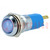 Contrôle: LED; concave; bleu; 12÷14VDC; 12÷14VAC; Ø14,2mm; IP67