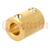Adapter; brass; Øshaft: 6mm; copper; Shaft: smooth; Hole diam: 6mm