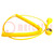 Összekötő kábel; ESD,spirál; sárga; 1MΩ; 1,8m