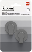 KIBONI Metallhaken Moon klein antrazit 2 Stk./Karte