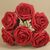 Artificial Colourfast Cottage Rose Bud Bunch - 21cm, Red