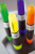 Textmarker STABILO® LUMINATOR® Tischset. Kappenmodell, Farbe des Schaftes: Tintenfarbe/schwarz. Mit Füllstandsanzeige zur ständigen Kontrolle, Farbe: gelb, grün, orange, royalbl...