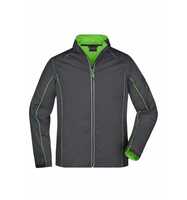 James & Nicholson Herren Zip-Off Softshell Jacke JN1122 Gr. 3XL iron-grey/green