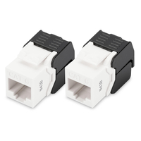 DIGITUS DN-93603 - MÓDULO KEYSTONE CAT 6-2 PIEZAS - CONECTOR DE RED RJ45 CAT6 NO APANTALLADO - 250 MHZ - 1GBASE-T - 1 GBIT/S - A