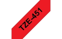 TZe-Schriftbandkassetten TZe-451, schwarz auf rot Bild1