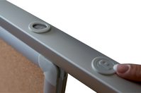 Standbein höhenverstellbar für Moderatonstafel PRO, 610 mm, 2 Stück, silber