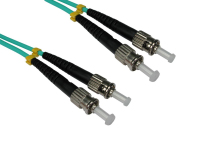 Cables Direct 2.0m ST-ST 50/125 OM3 fibre optic cable 2 m Blue