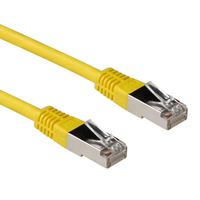 ACT Gele 7 meter LSZH SFTP CAT6A patchkabel met RJ45 connectoren