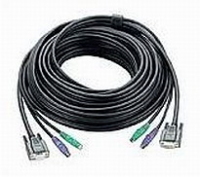 ATEN PS/2 KVM Cable, 10m Tastatur/Video/Maus (KVM)-Kabel Schwarz