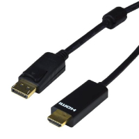 MCL DisplayPort/HDMI 5 m Negro