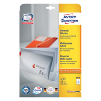 Avery 6175 samoprzylepne etykiety Prostokąt Na stałe Biały 300 szt.