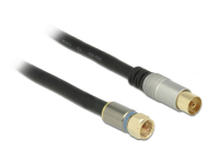 DeLOCK 88962 coax-kabel RG-6/U 5 m F plug IEC Zwart