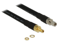 DeLOCK 0.4m SMA/SMA coax-kabel CFD400, LLC400 0,4 m Zwart